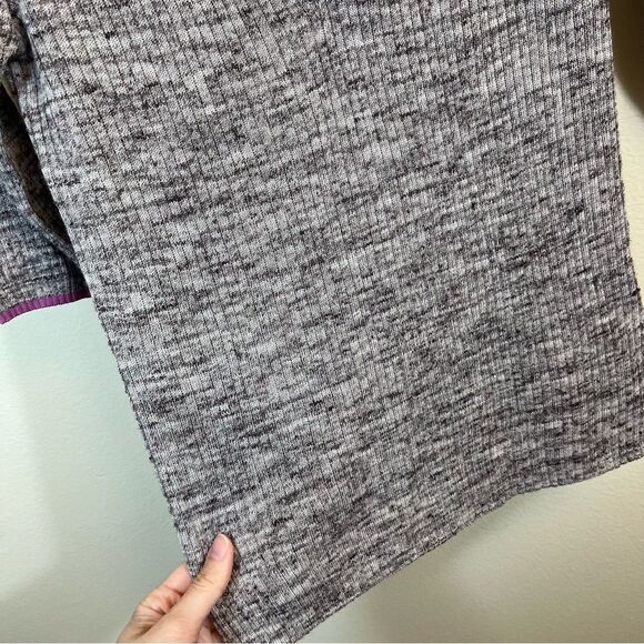 ✨ Kate Spade Women’s Gray Collared Linen-Blend Short Sleeve Sweater Top Small - Picture 5 of 11